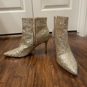 Gold Sparkle Booties by Nine West, Size 12